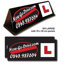 Black Mini Rover Roof Sign - Graphic Advantage Tri-Pak XTRA